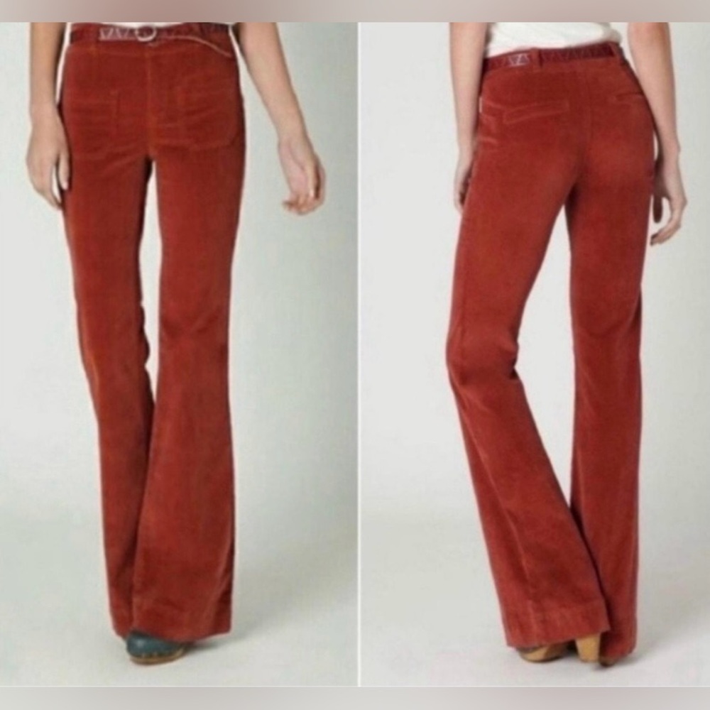 AG Adriano Goldschied Burnt Orange Corduroy Pants
